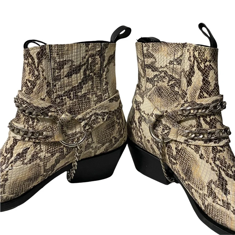 Anine Bing Harris Python Booties Size 38 - Picture 8 of 10